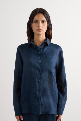 INTIMISSIMI Blouse 'The Pure Linen' in Blue: front