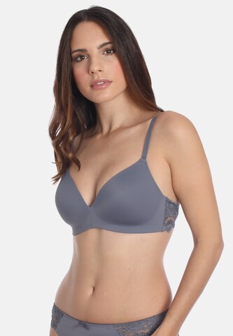 sassa T-shirt Bra 'Classic' in Grey: front