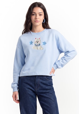 Sweat-shirt MYMO en bleu : devant