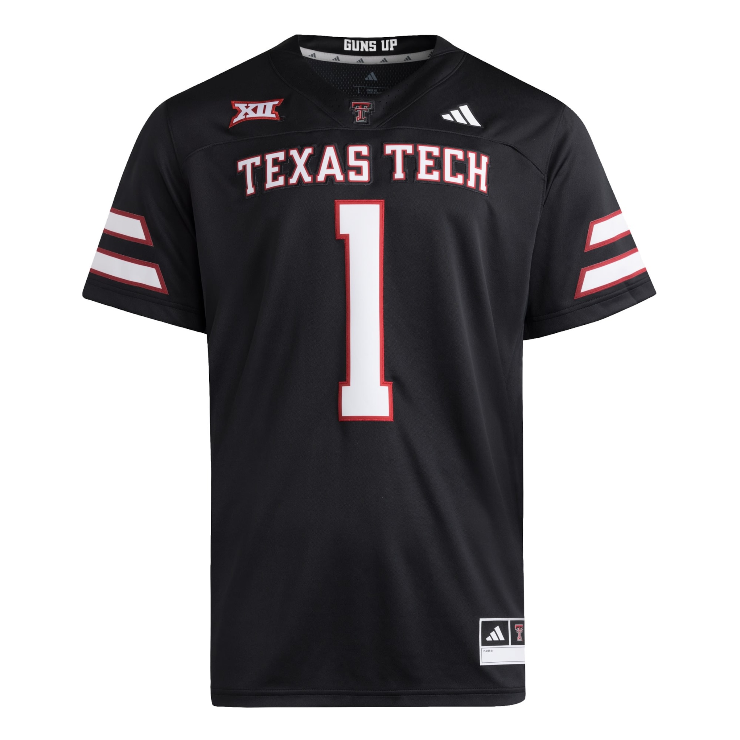 T-Shirt fonctionnel 'Premier Texas Tech' ADIDAS PERFORMANCE en noir : devant