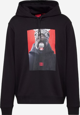 HUGO Red Sweatshirt 'Debras' in Black: front