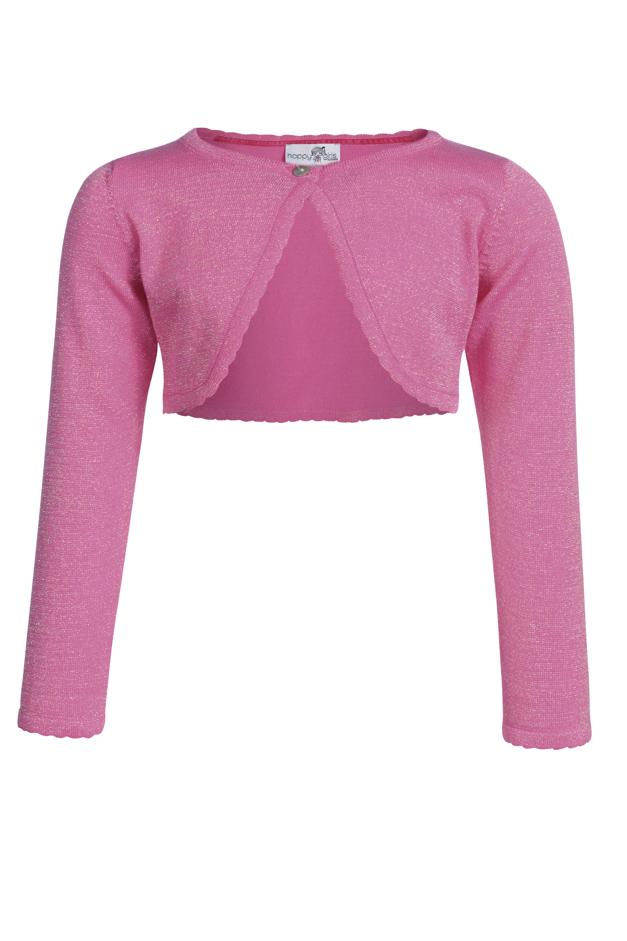happy girls Knit Cardigan in Pink: front