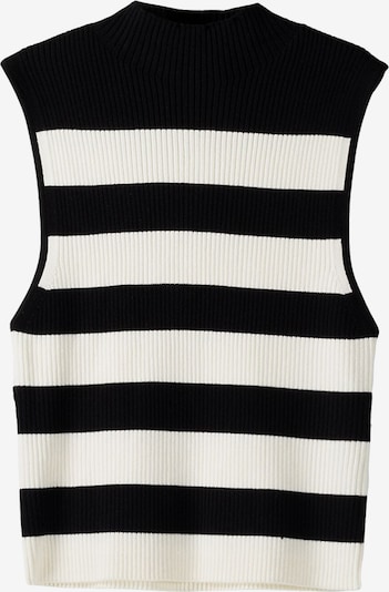 Bershka Knitted top in Black / White, Item view