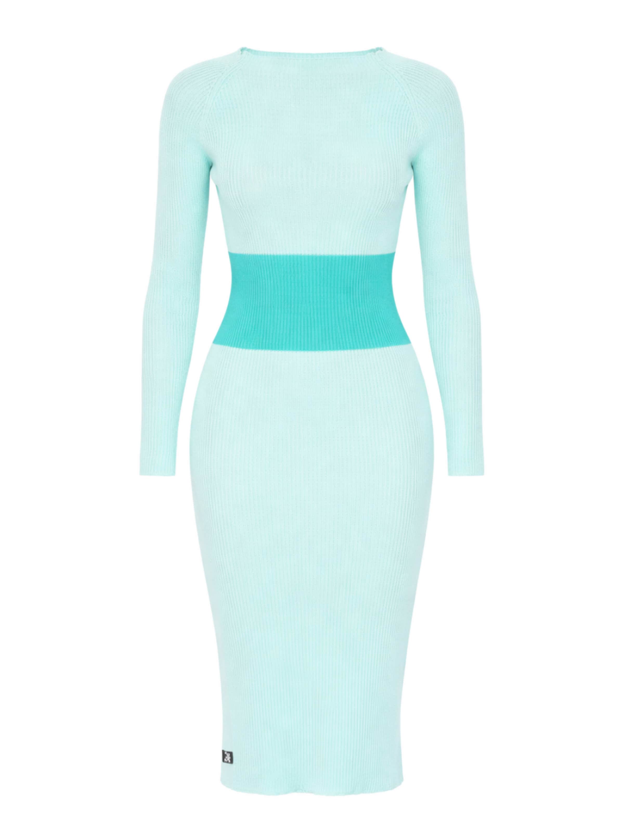 Süel knitwear - Vestido de punto en verde: frente