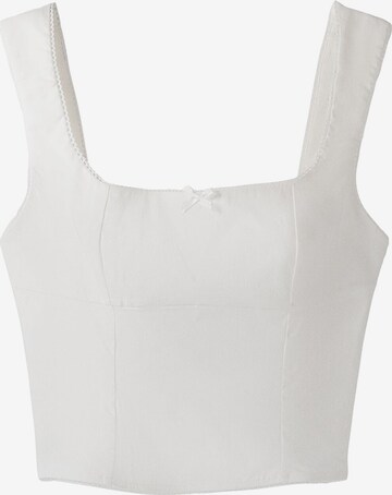 Bershka Top in Wit: voorkant