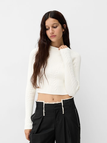 Pullover di Bershka in bianco: frontale