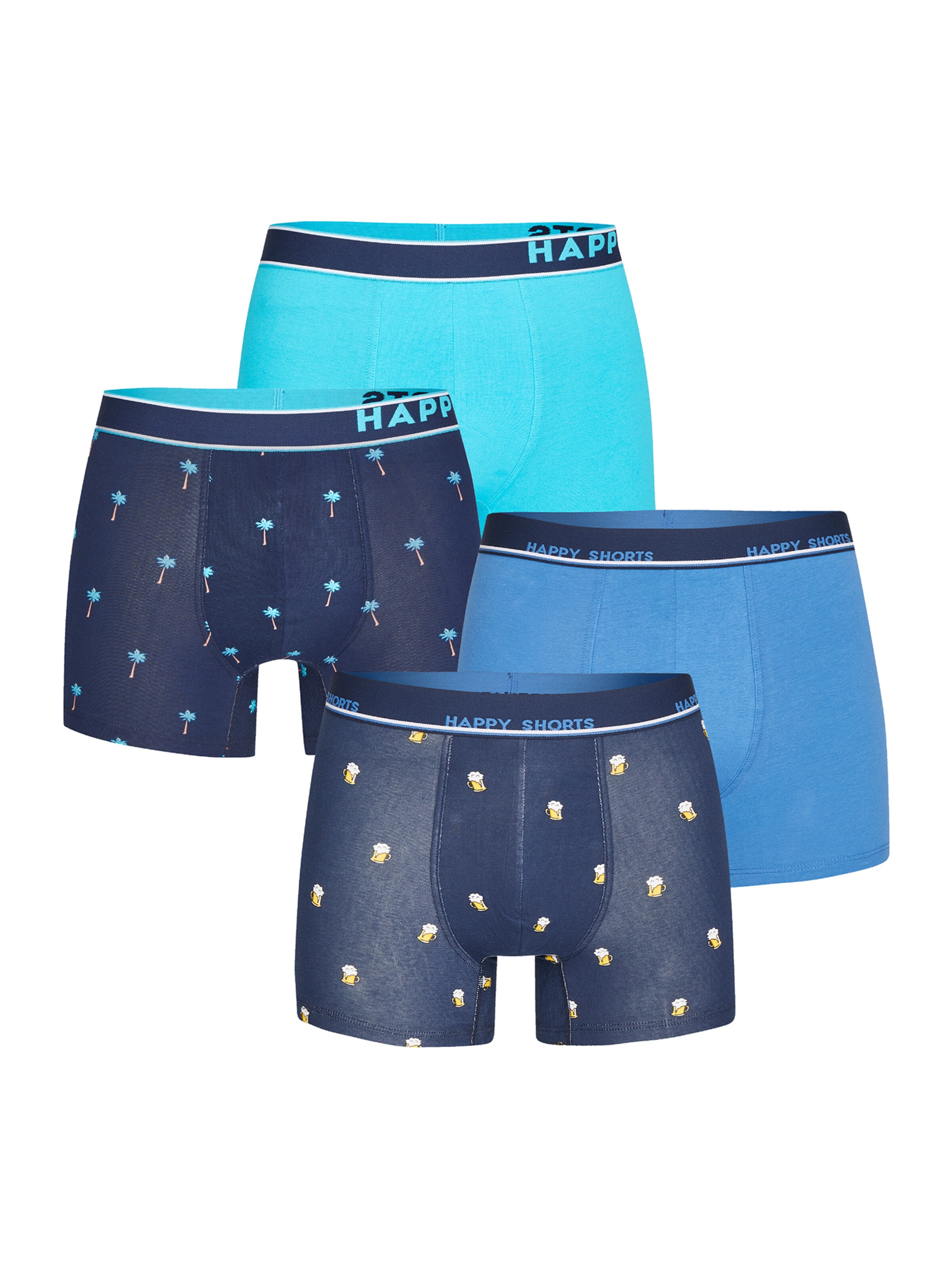 Happy Shorts - Calzoncillo boxer en azul: frente