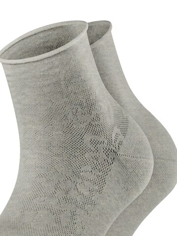 ESPRIT Socken 'Lacy Flowers 2-Pack'‌‌‌‌‌‌ in Grau