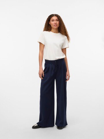 VERO MODA Wide leg Broek 'JANET' in Blauw