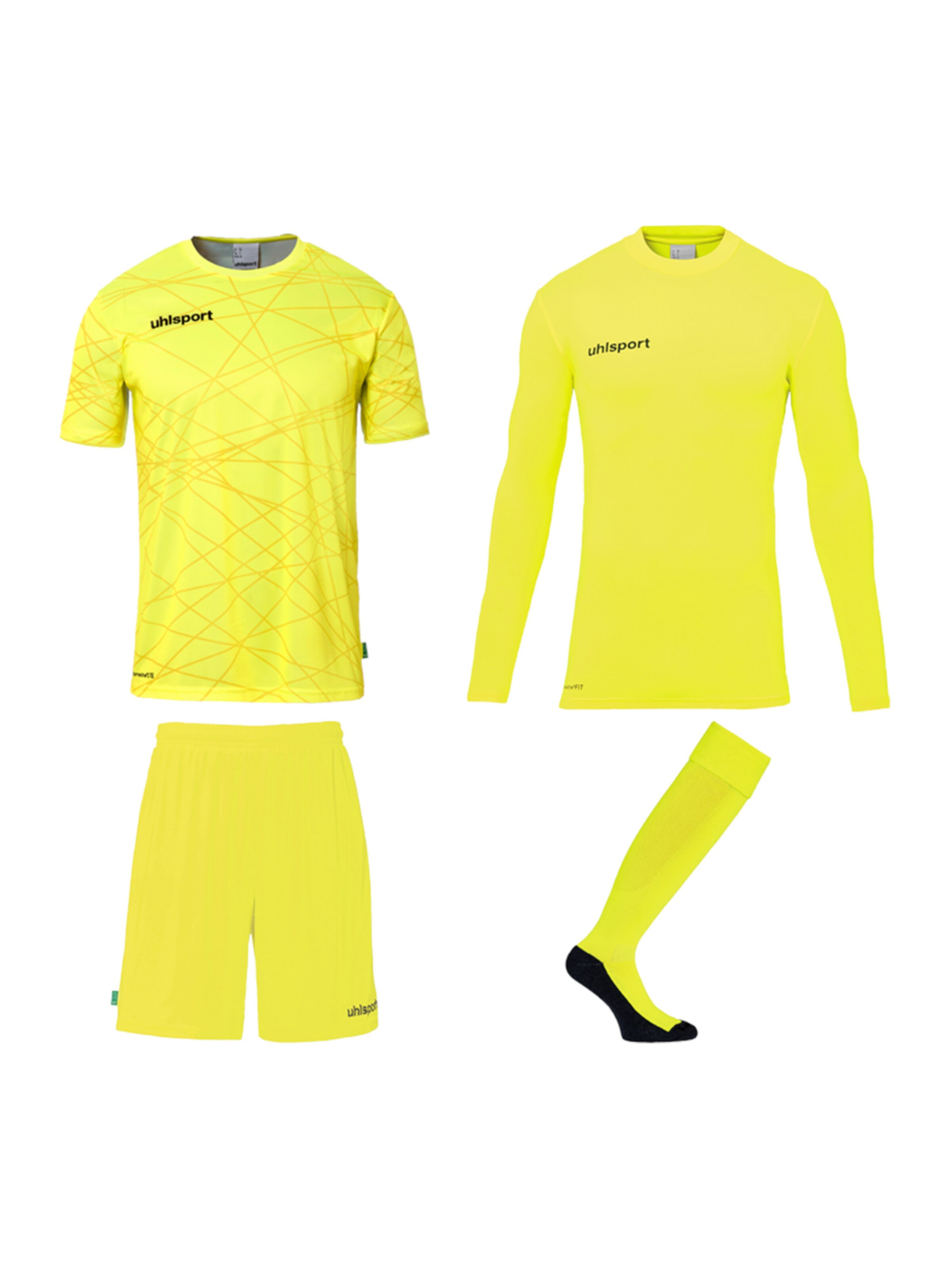 UHLSPORT Sportanzug in Gelb: Vorderseite