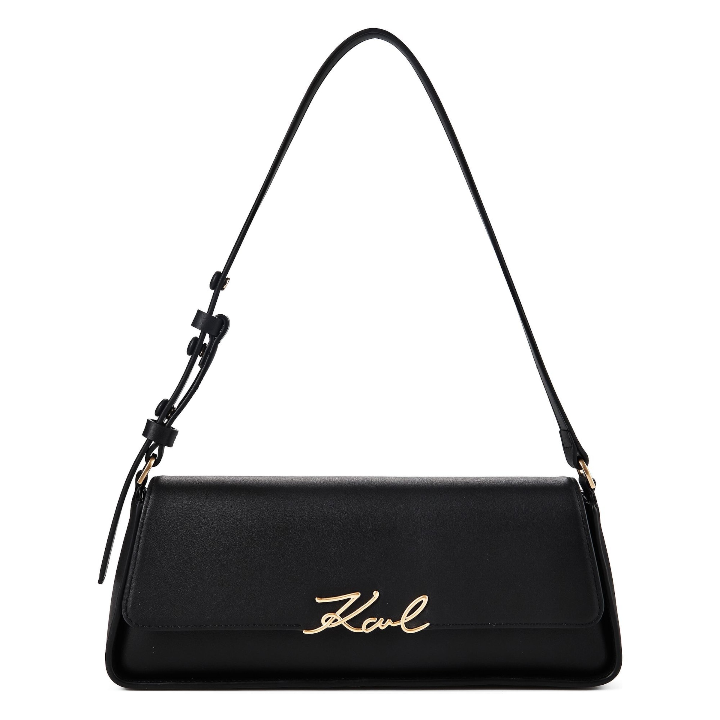 Karl Lagerfeld Schoudertas 'Signature' in Zwart: voorkant