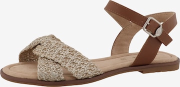 auksinė TOM TAILOR Basutės su dirželiais: priekis