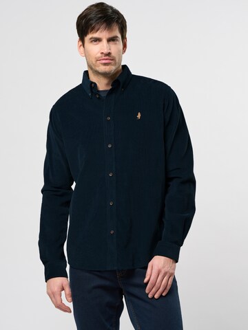 MCS Regular fit Overhemd 'James ' in Blauw: voorkant