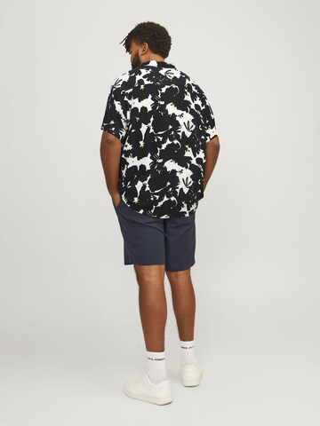 Jack & Jones Plus Comfort Fit Πουκάμισο 'JORLUKE ARUBA RESORT' σε μαύρο