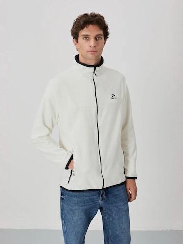 Giacca di pile di Tommy Life in bianco: frontale