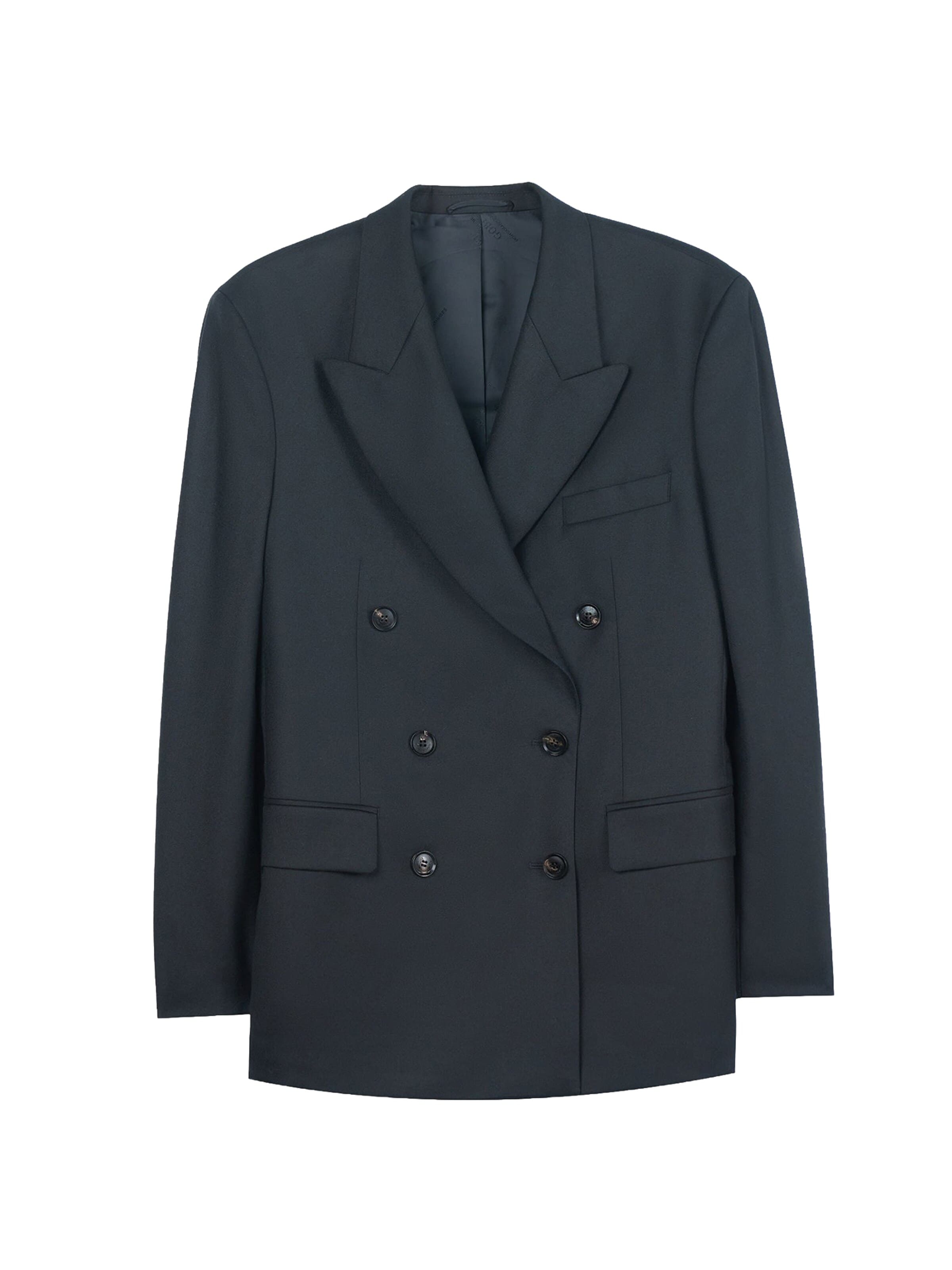 GOBI Cashmere Blazer 'Double-Breasted Cashmere Suit Blazer'‌ in Schwarz: Vorderseite