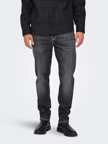 Only & Sons Tapered Farmer 'ONSYOKE' - fekete: elől