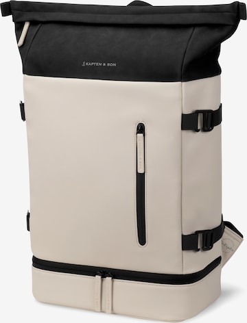 Kapten & Son Rucksack 'Helsinki Cream Black' in Beige