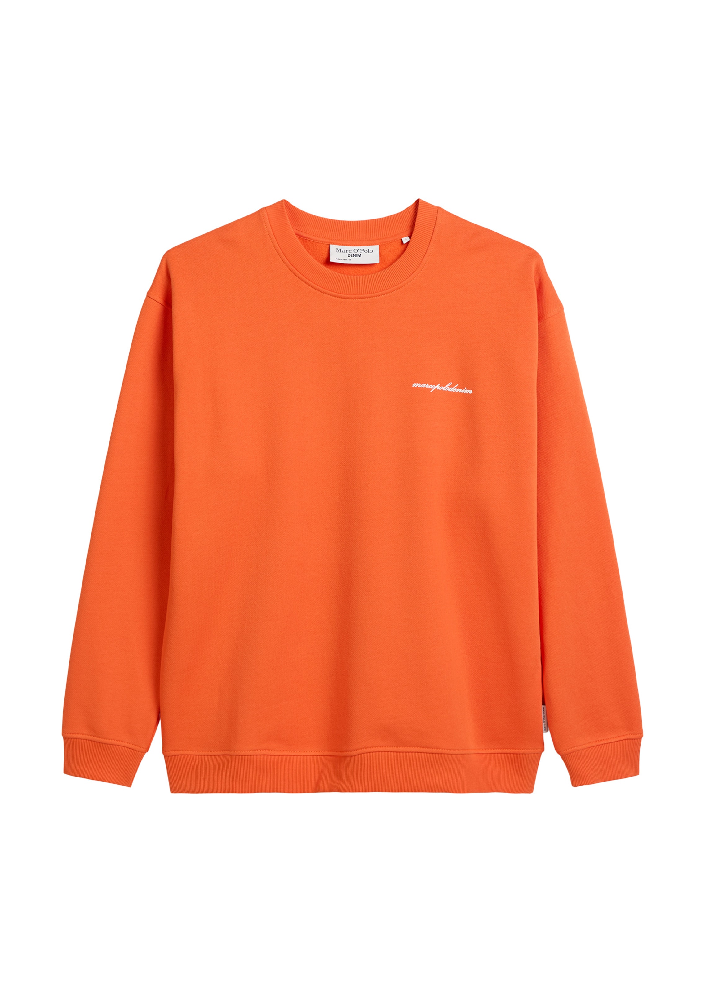 Marc O'Polo DENIM Sweatshirt in neonorange / offwhite, Produktansicht