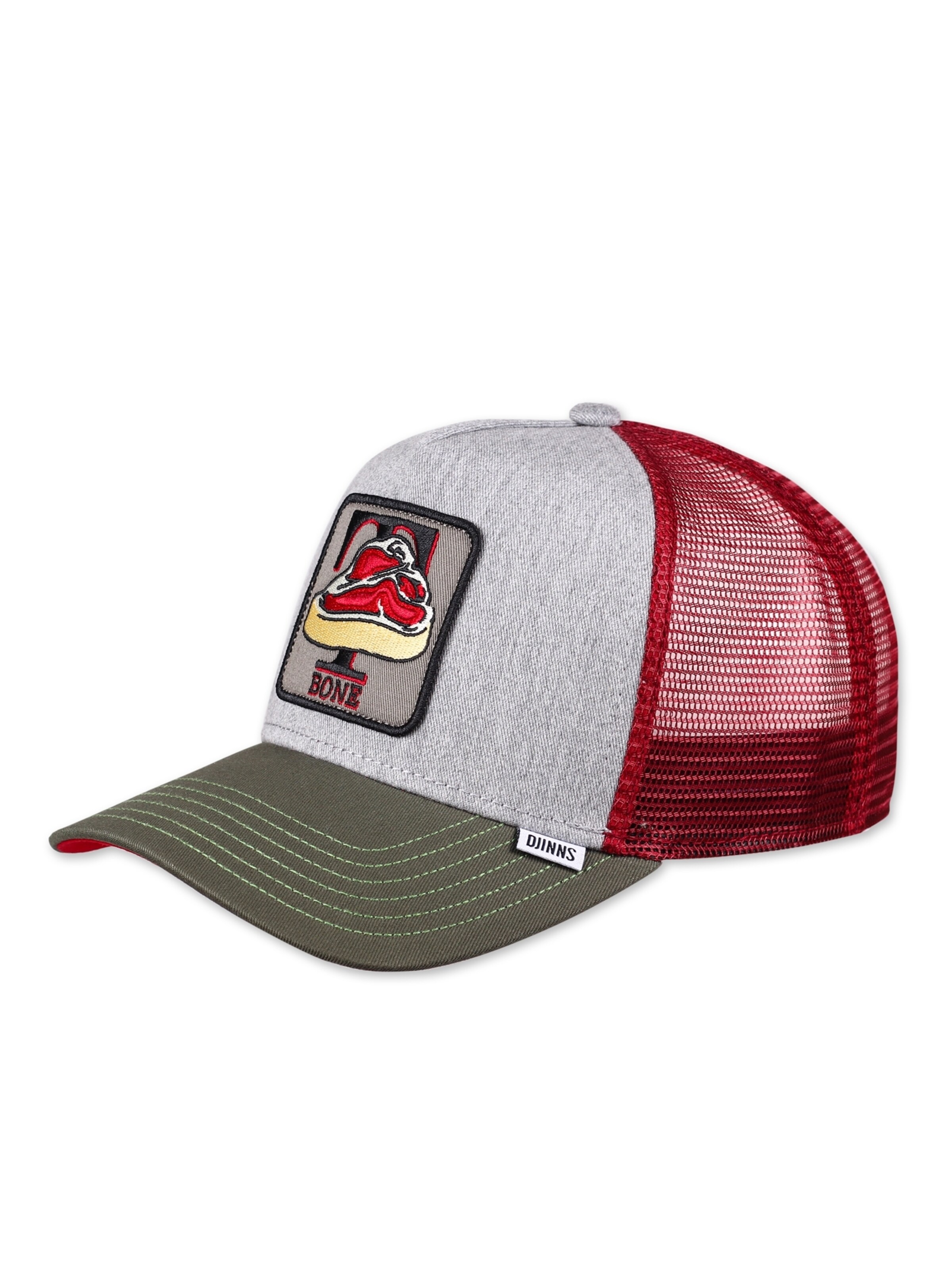 DJINNS Cap 'PinaColada' in Grey: front