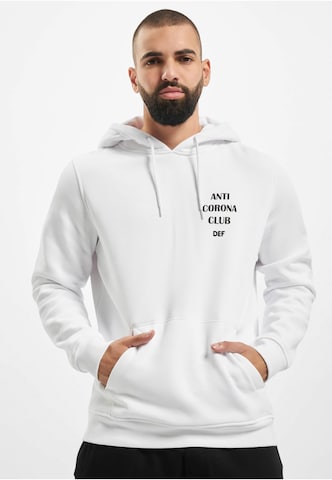 DEF Sweatshirt 'Anti Corona' in White: front
