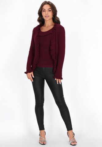 Cardigan faina en rouge