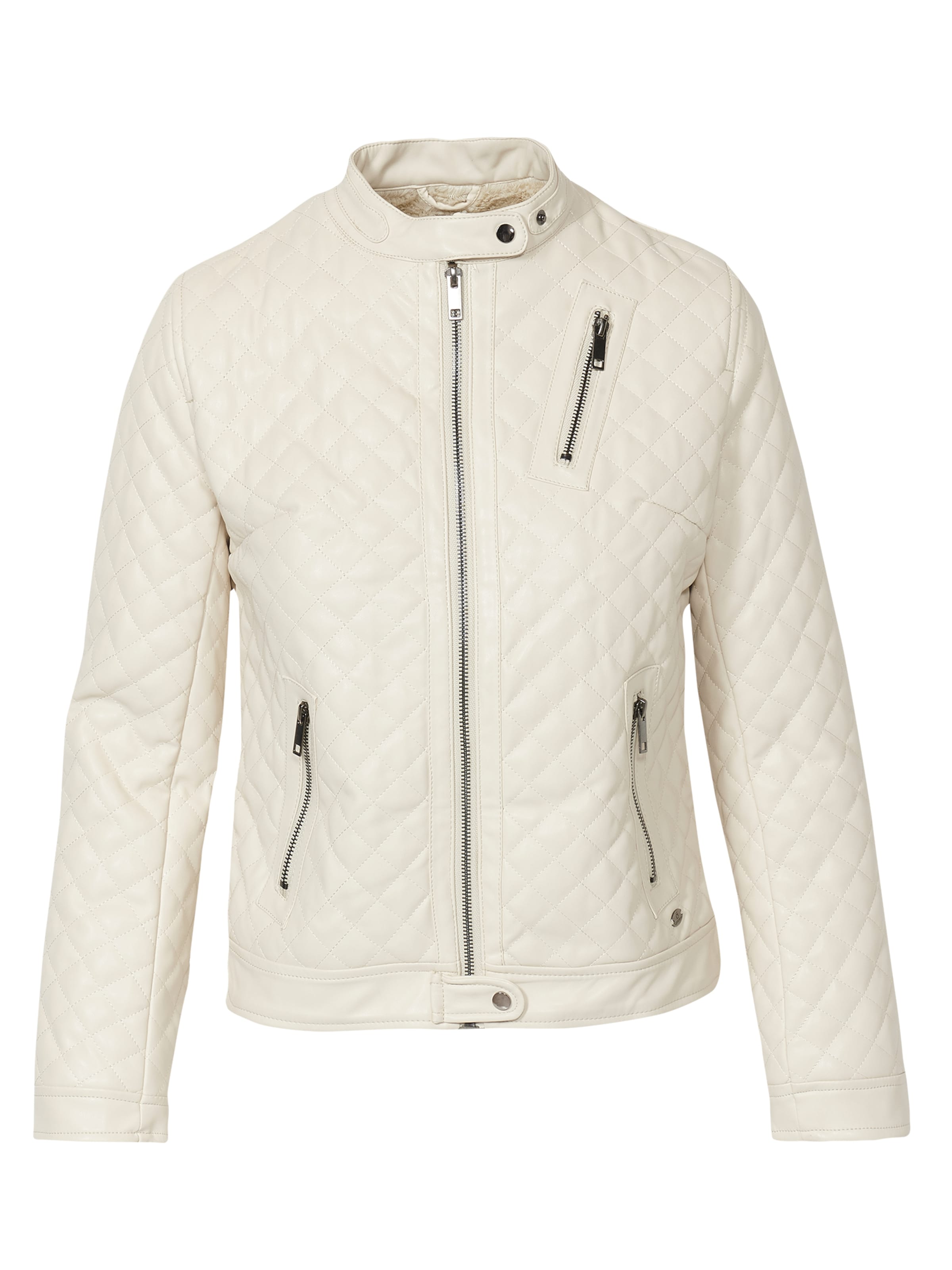 KOROSHI Φθινοπωρινό και ανοιξιάτικο μπουφάν σε λευκό: μπροστά