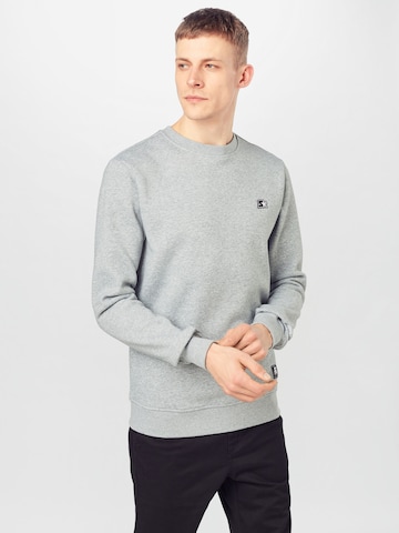 Sweat-shirt 'Essential' Starter Black Label en gris : devant