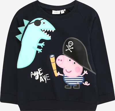 NAME IT Sweat 'Madden Peppa Pig' en marine / aqua / rose pastel / noir, Vue avec produit