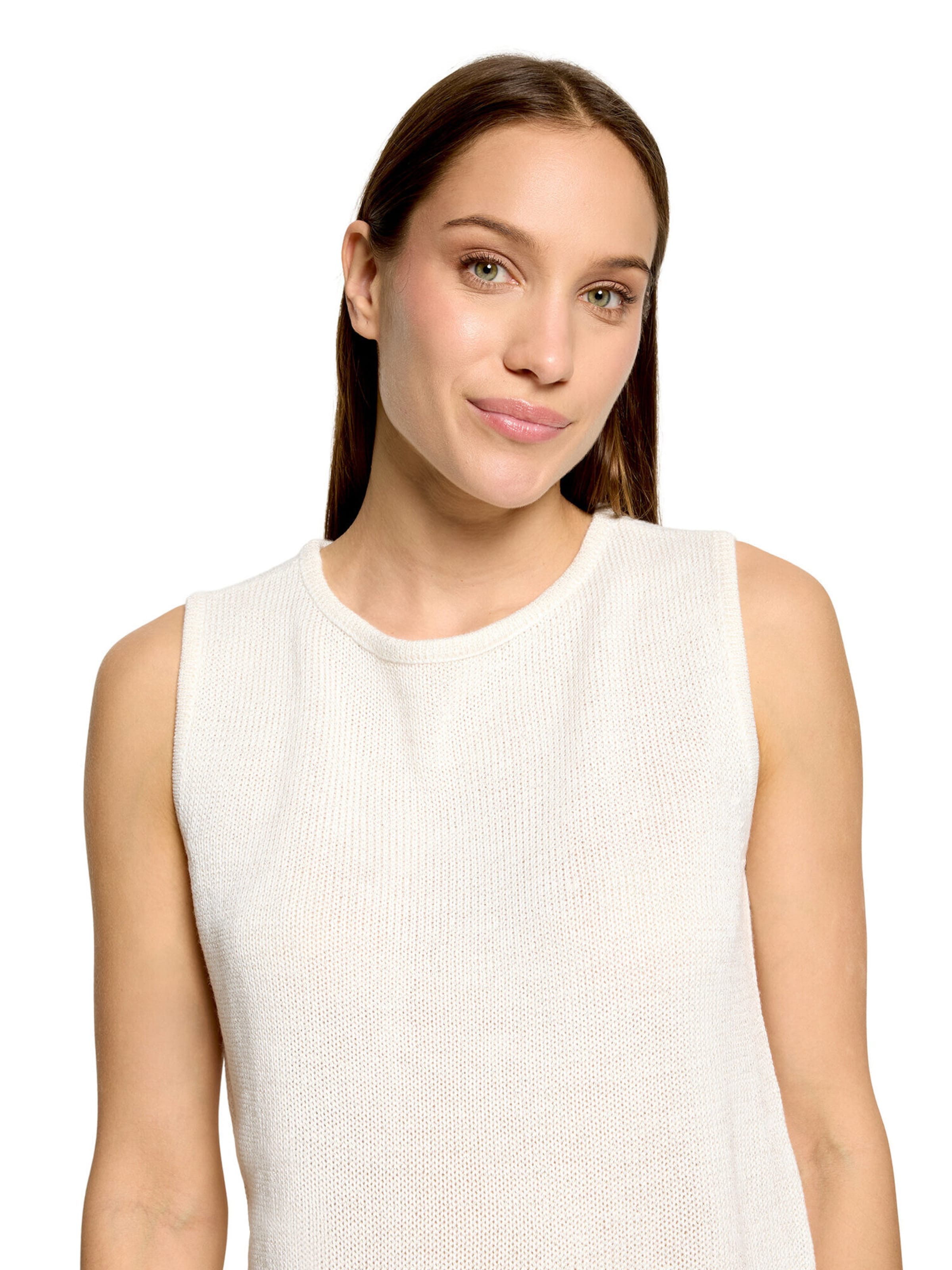 Betty Barclay Strick-Top ohne Arm in Weiß