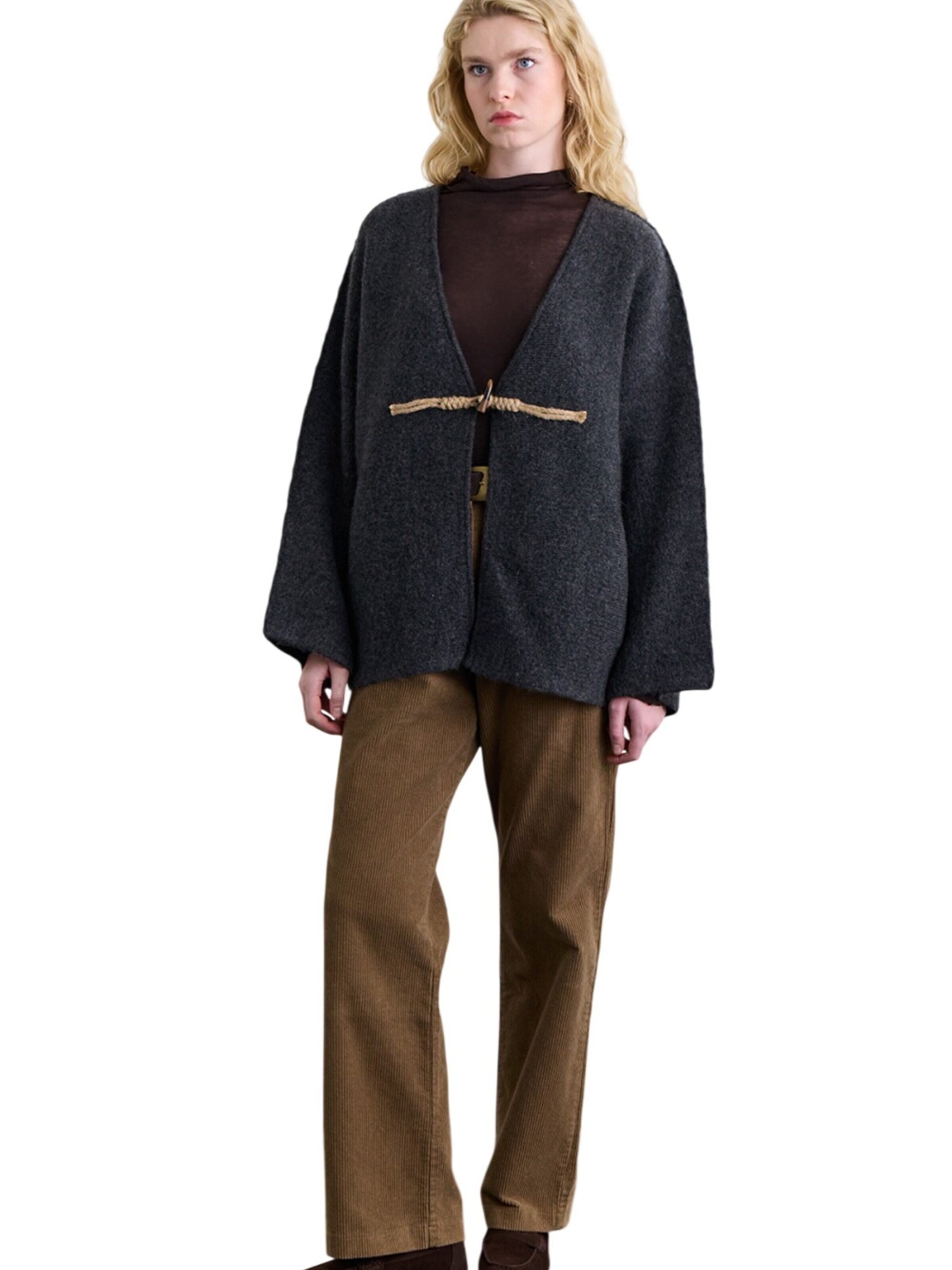 MANUKA Strickjacke‌ in S-M in anthrazit, Produktansicht