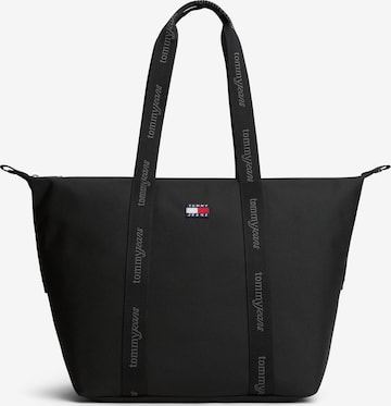 Plase de cumpărături 'ESS' de la Tommy Jeans pe negru: față