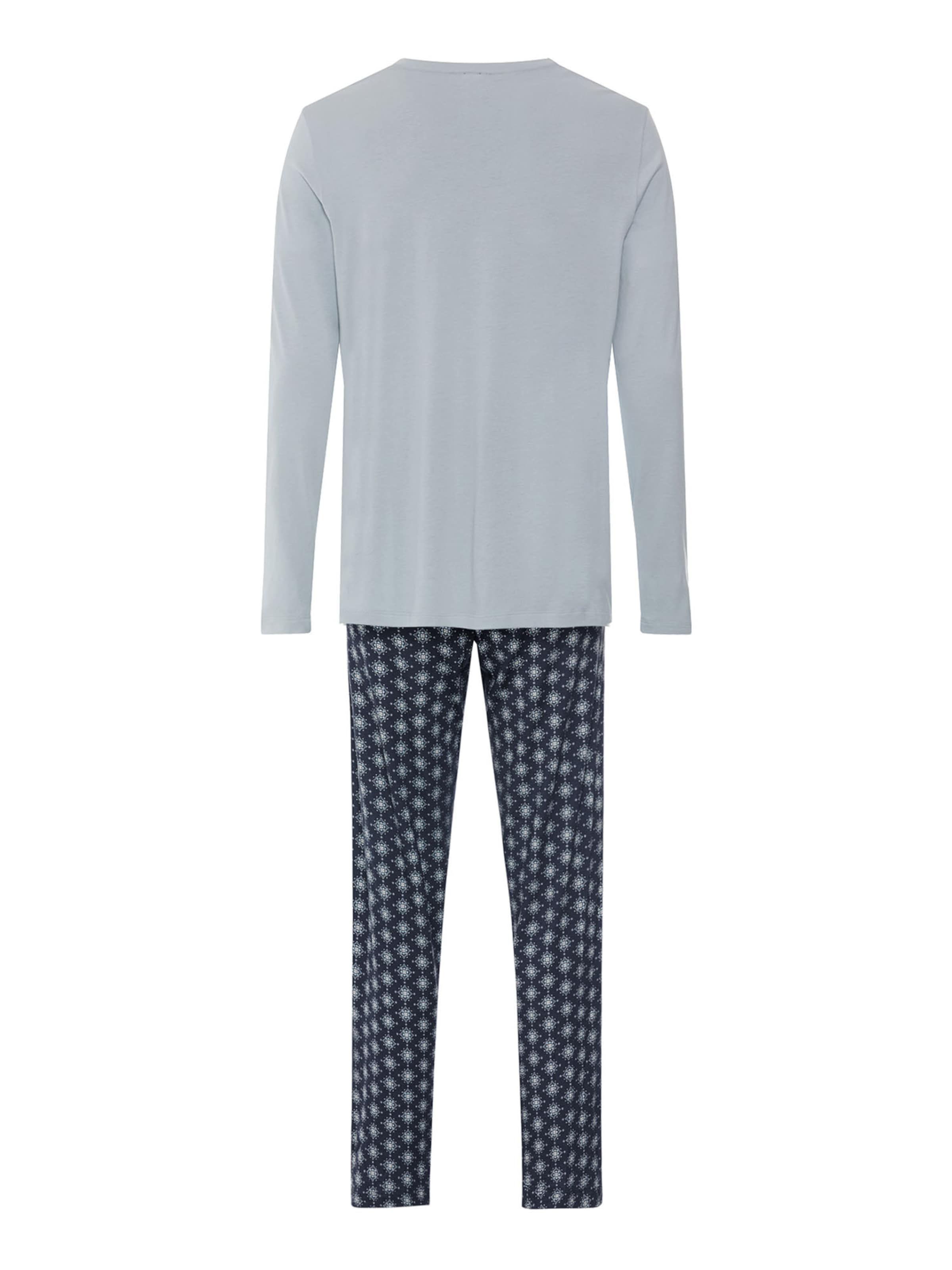 Hanro Pyjama lang ' Night & Day ' in Blauw