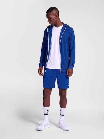 Hummel Athletic Zip-Up Hoodie 'AUTHENTIC' in Blue