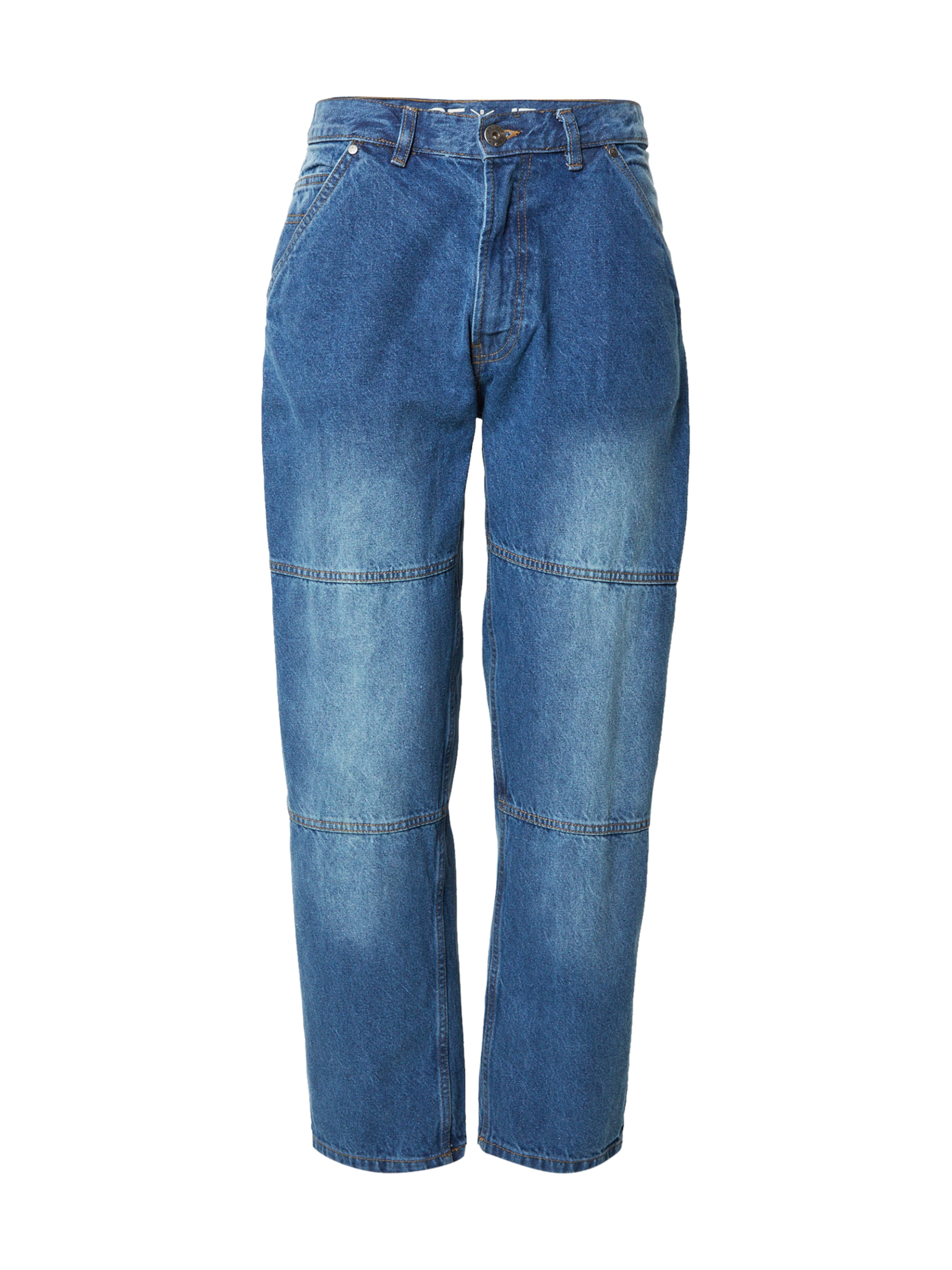 INDICODE JEANS Широка кройка Дънки &#x27;Zipp&#x27; в синьо: отпред