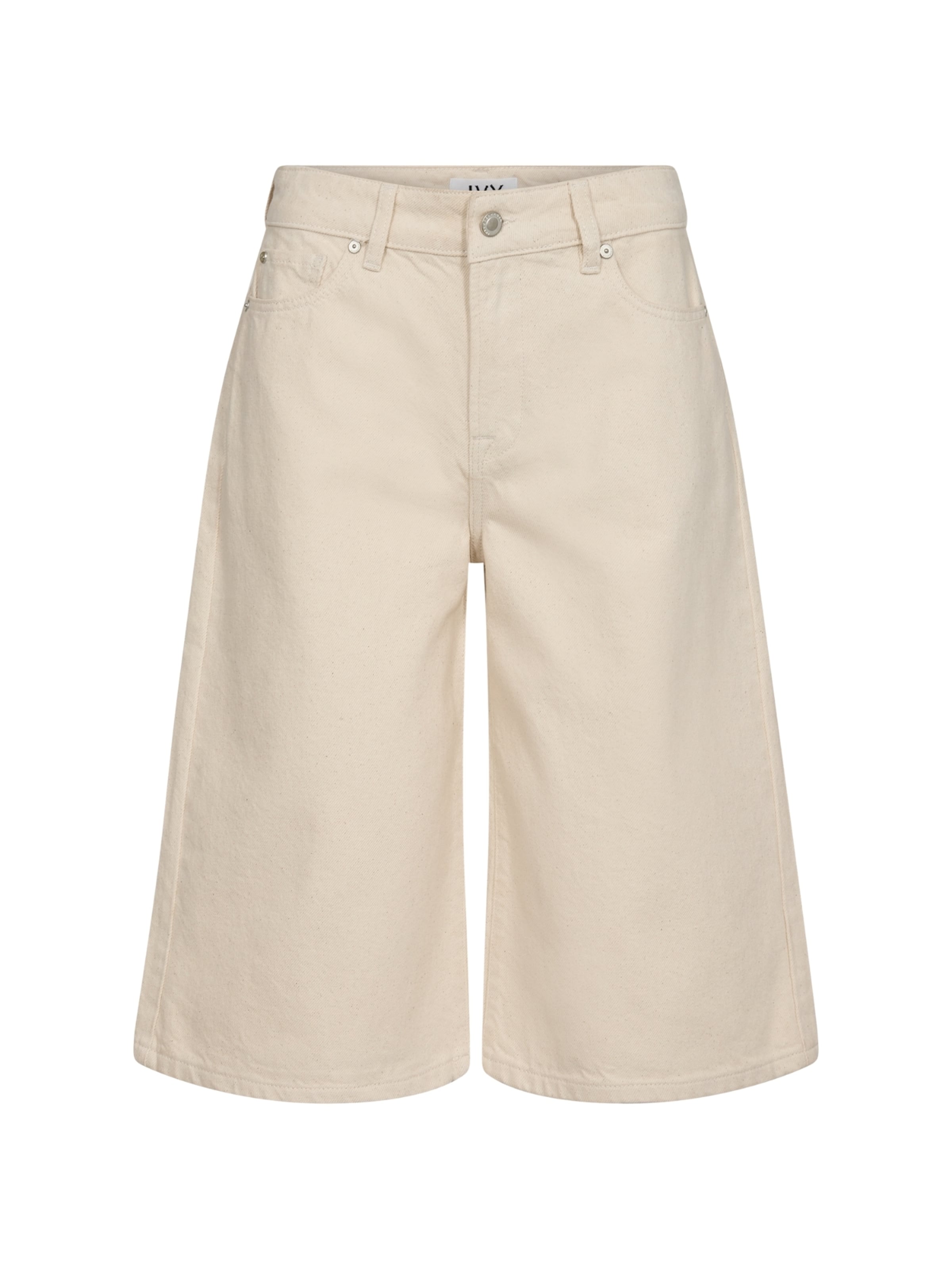 Ivy Copenhagen Wide Leg Housut 'Augusta' värissä beige: etupuoli