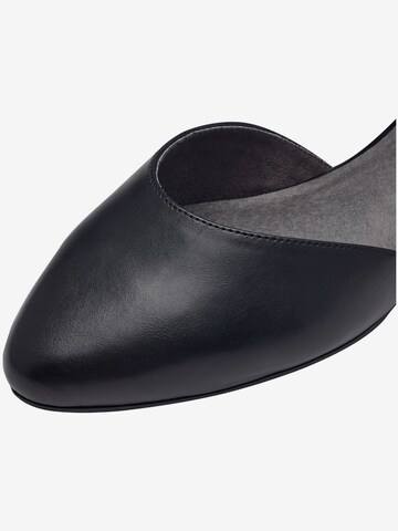 JANA Ballet Flats with Strap in Black