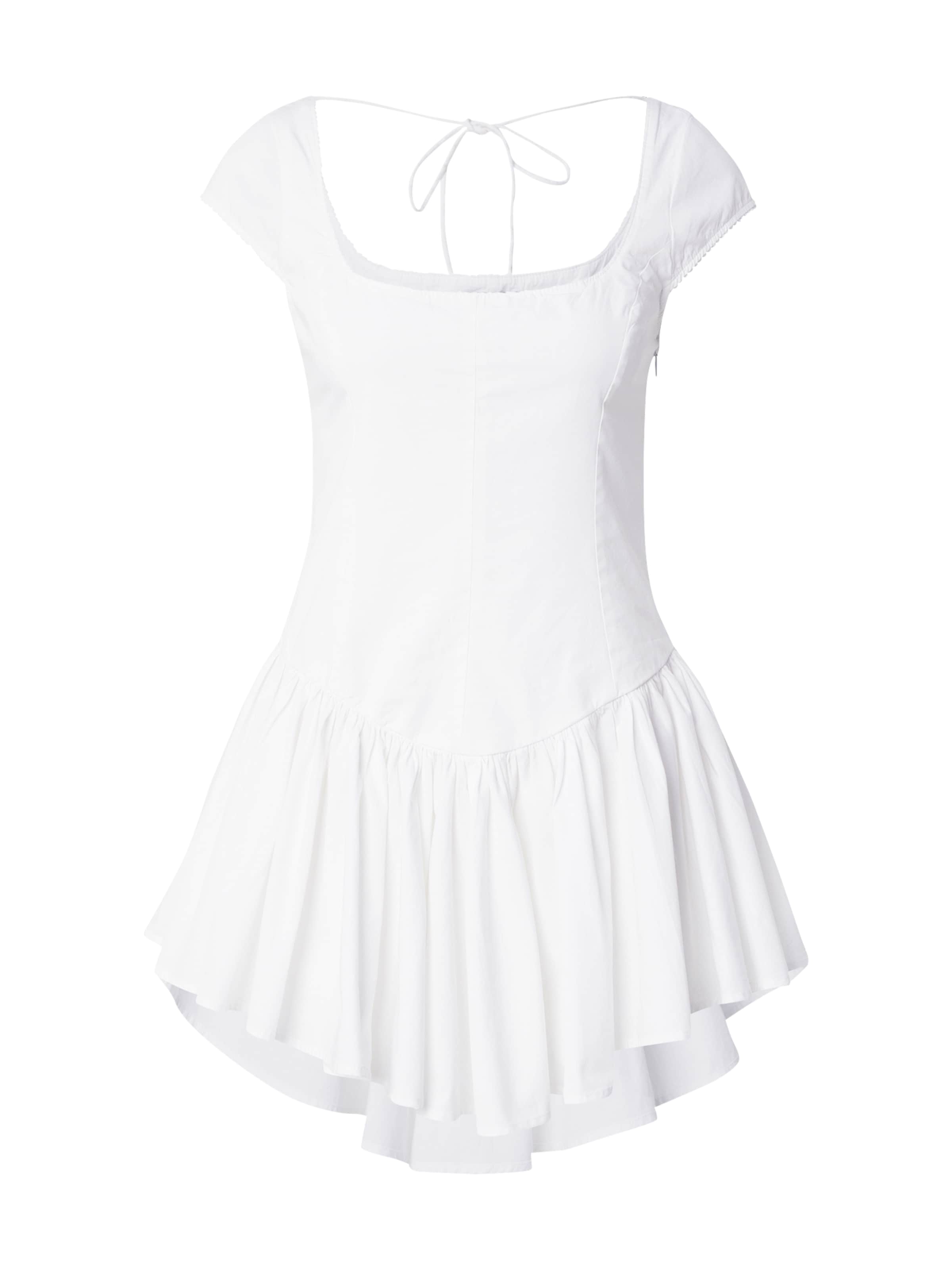 Monki Sukienka w kolorze biały: przód