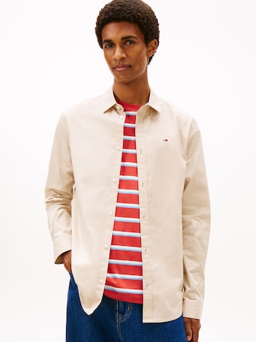 Slim fit Camicia di Tommy Jeans in beige: frontale