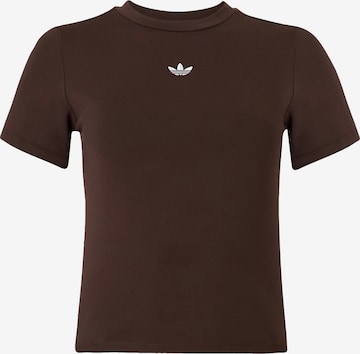 ruda ADIDAS ORIGINALS Marškinėliai 'ESS': priekis