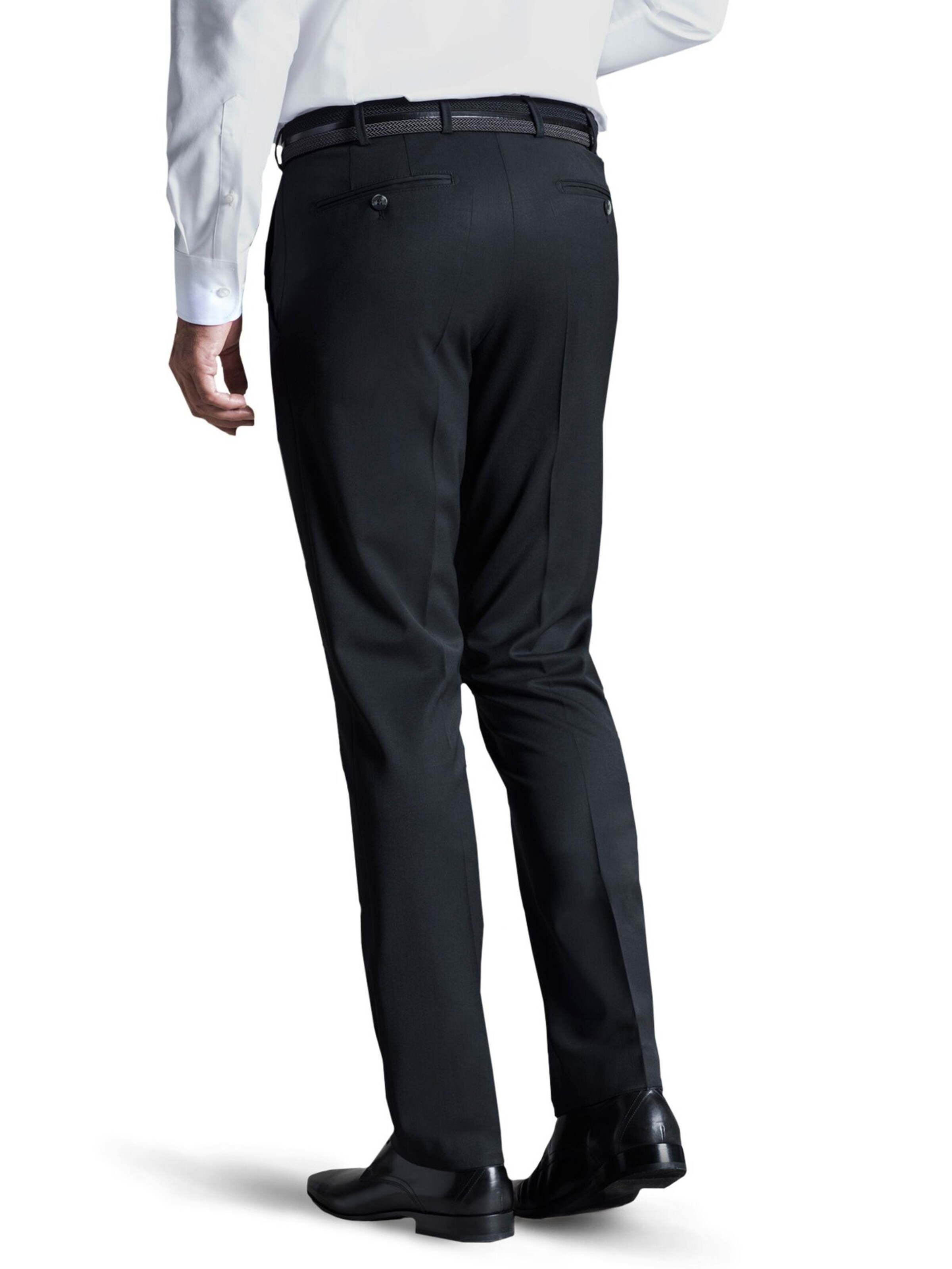 Regular Pantalon à plis 'Bonn' Meyer Hosen en noir