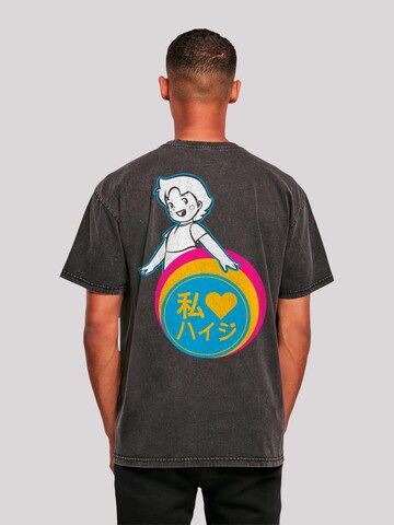 F4NT4STIC Shirt 'Heidi Heroes of Childhood' in Zwart