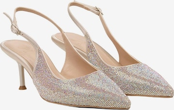 Desa Slingpumps 'Stilett' in Beige: voorkant