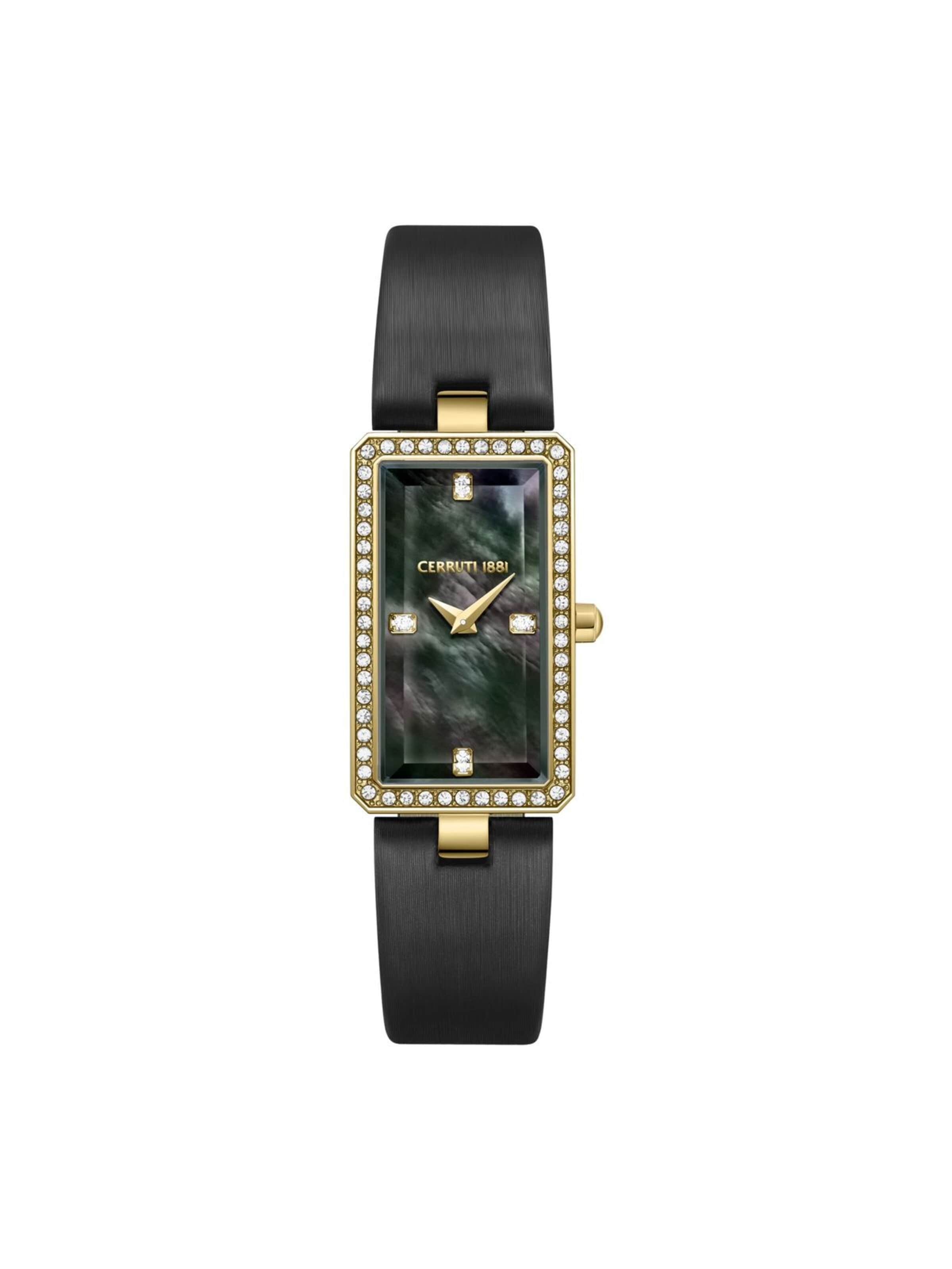 CERRUTI 1881 Analoguhr 'Watch Vallucciole'‌‌‌‌‌‌‌‌ in Schwarz: Vorderseite