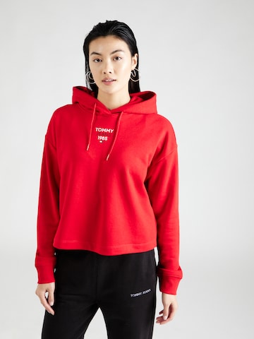 Tommy Jeans - Sudadera 'Essential' en rojo: frente