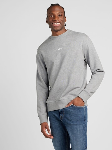 Sweat-shirt BOSS en gris : devant