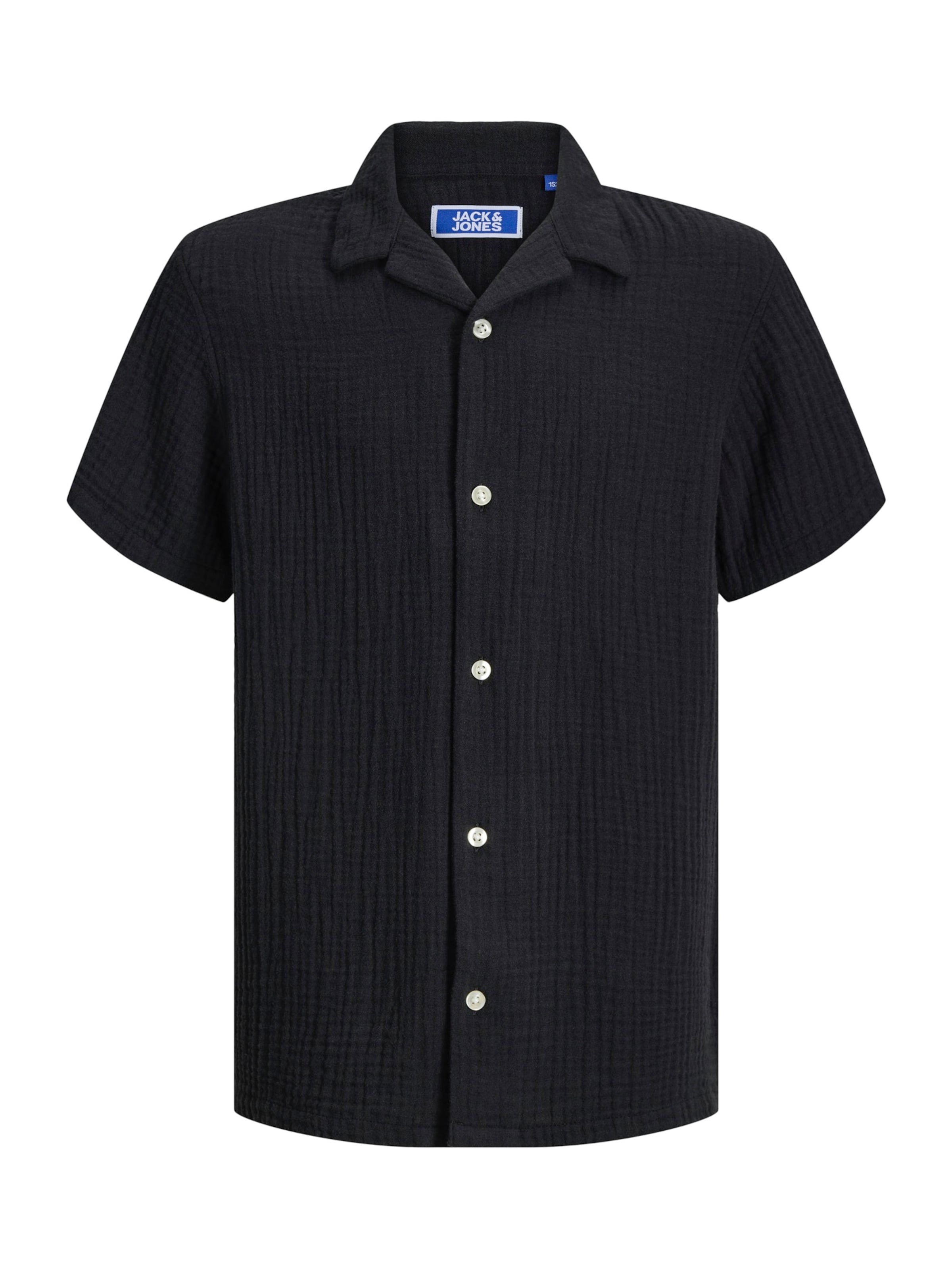 JJ Rebel Regular fit Overhemd 'JREBJASON PATRICK' in Zwart: voorkant