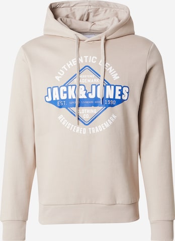 JACK & JONES Sweatshirt in Beige: front