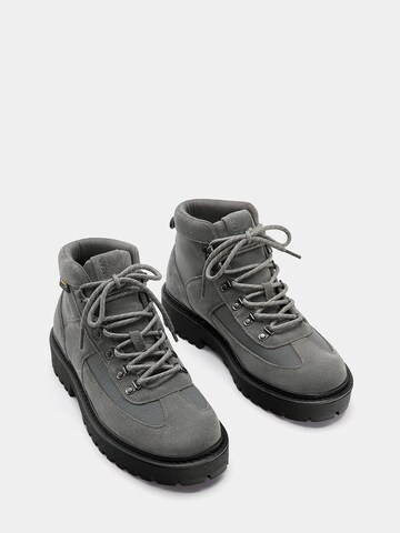 Pull&Bear Lace-up boots in Grey