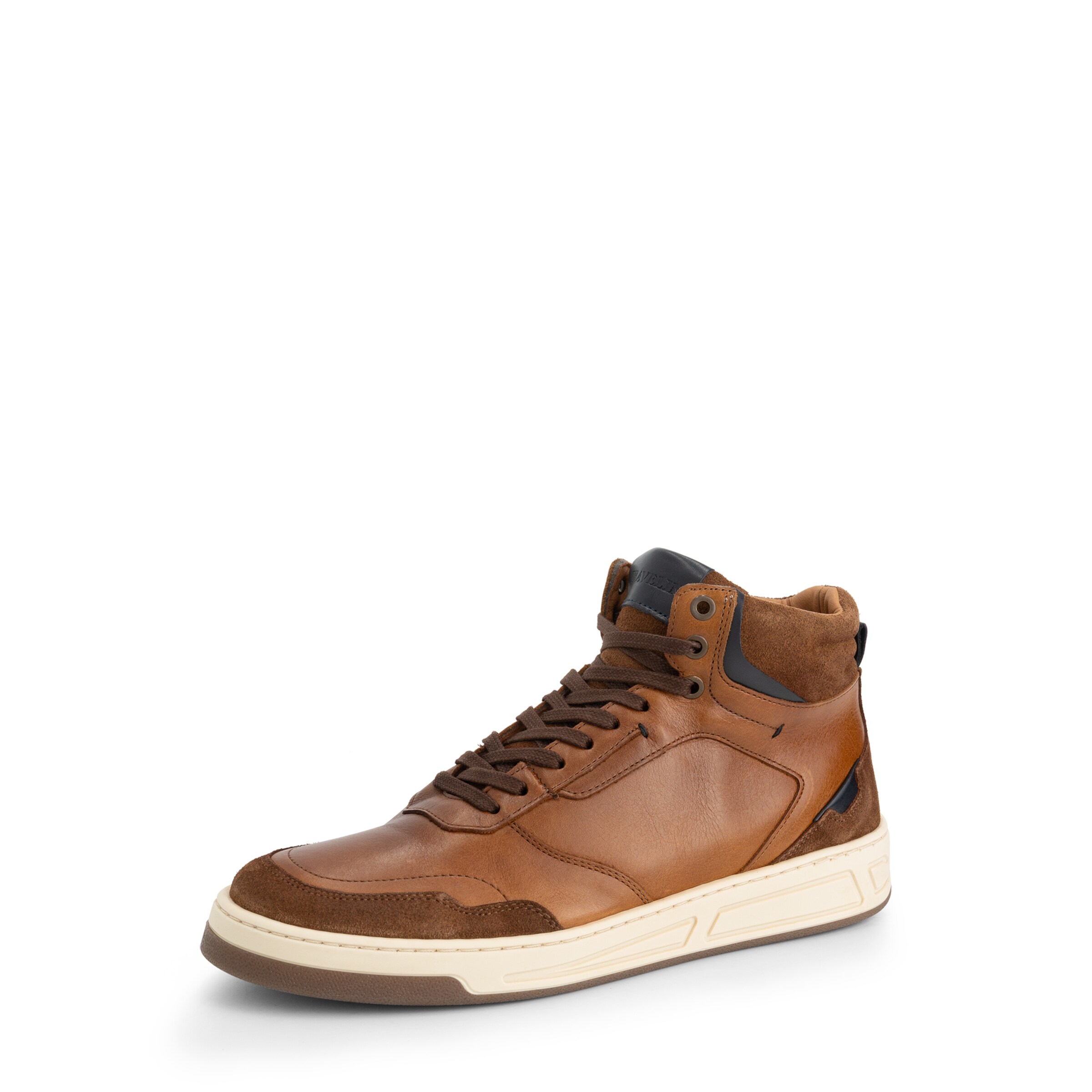 Travelin Sneakers hoog 'Durham' in Bruin: voorkant